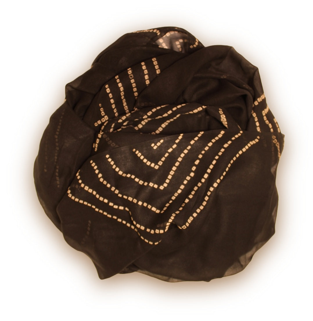Black Bandhani Dupatta