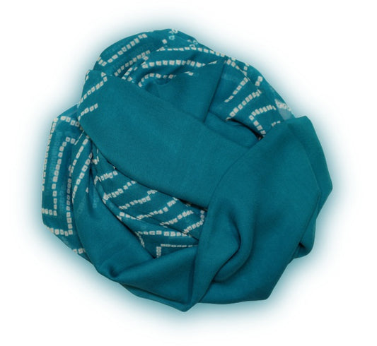 Teal Bandhani Dupatta